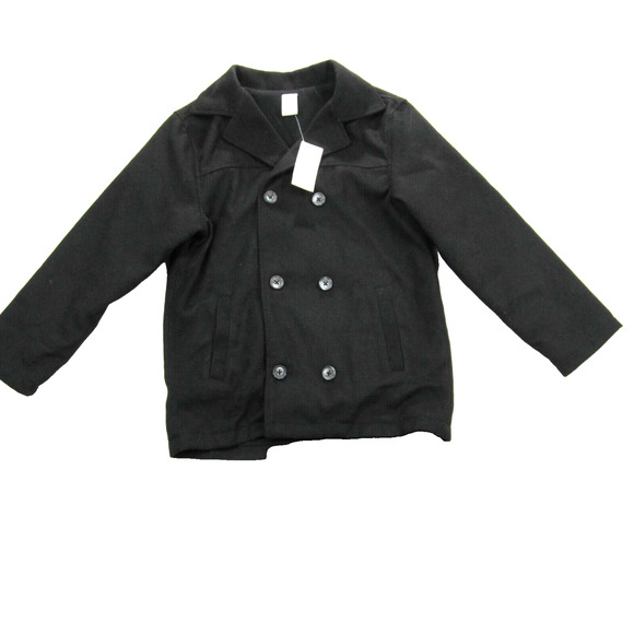 GYMBOREE Jacket Girls L (10-12) Black trench coat polyester for ages 8-10 NWT - Picture 1 of 8
